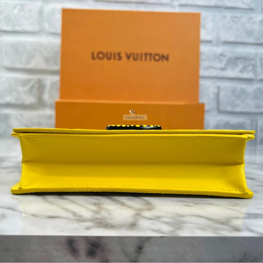 Louis Vuitton x Yayoi Kusama Twist Belt Chain Wallet In Jaune Noir